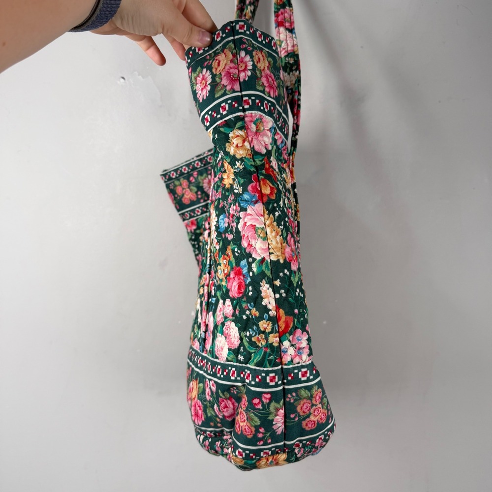 Vera Bradley Quilted Floral Tote Bag Purse Springtime Toggle Closure Vtg NWT USA - Picture 5 of 13